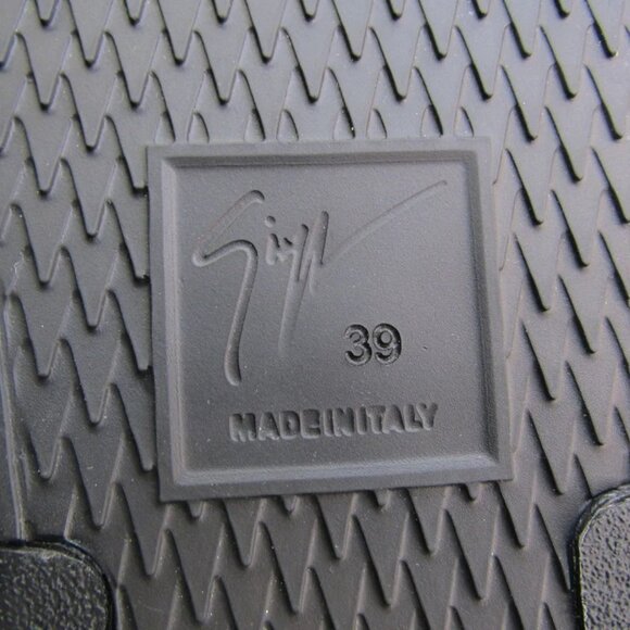 NEW GIUSEPPE ZANOTTI Talon Chunky Low-Top Sneakers Black Cotton Men’s Size 9 - Picture 3 of 11